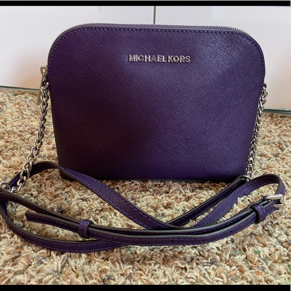 MICHAEL KORS purple cross body purse